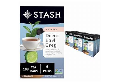 Image: Stash Tea Decaf Earl Grey Black Tea Bags (18 x 6 Pack)