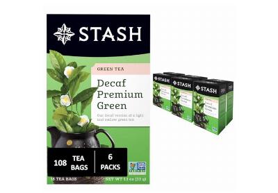 Image: Stash Tea Decaf Premium Green Tea Bags (18 x 6 Pack)