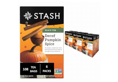 Image: Stash Tea Decaf Pumpkin Spice Black Tea Bags (18 x 6 Pack)