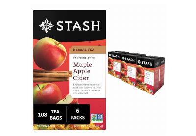 Image: Stash Tea Maple Apple Cider Herbal Tea Bags (18 x 6 Pack)