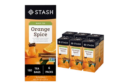 Image: Stash Tea Orange Spice Black Tea Bags (30 x 6 Pack)