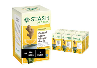 Image: Stash Tea Organic Lemon Ginger Green Tea Bags (16 x 6 Pack)