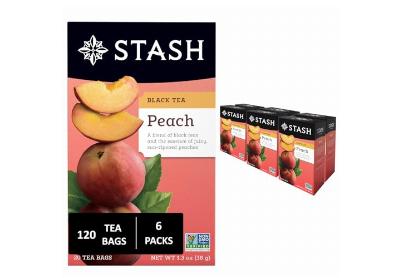 Image: Stash Tea Peach Black Tea Bags (20 x 6 Pack)