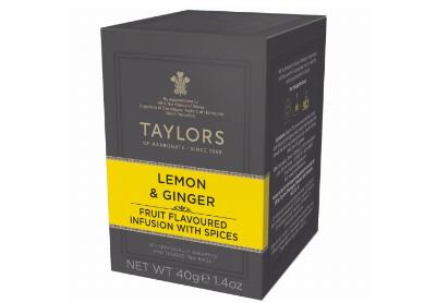 Image: Taylors Of Harrogate Lemon & Ginger Herbal Tea Bags (20 Count)