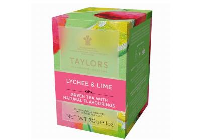Image: Taylors Of Harrogate Lychee & Lime Green Tea Bags (20 Count) Image: Taylors Of Harrogate Lychee & Lime Green Tea Bags (20 Count)