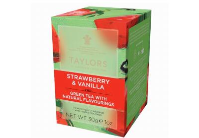 Image: Taylors Of Harrogate Strawberry & Vanilla Green Tea Bags (20 Count)