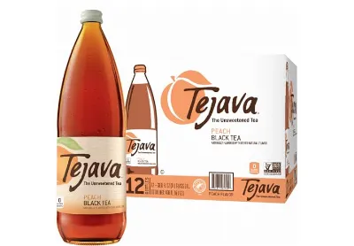 Tejava Unsweetened Peach Black Tea (1L X 12 Pack)