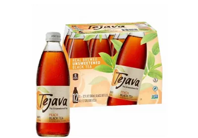 Tejava Unsweetened Peach Black Tea (360ml X 12 Pack)