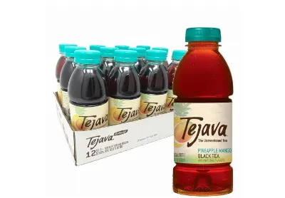 Tejava Unsweetened Pineapple & Mango Black Tea (500ml X 12 Pack)