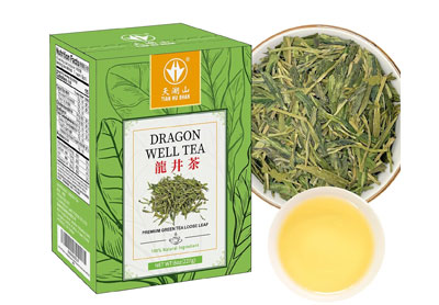 Image: Tian Hu Shan Dragon Well Tea Premium Green Tea Loose Leaf (227g)