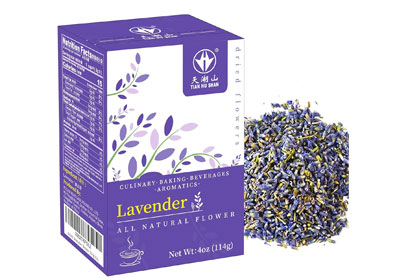 Image: Tian Hu Shan Lavender Flower Culinary Grade Herbal Tea (114g)
