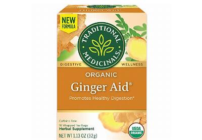 Image: Traditional Medicinals Organic Ginger Aid Herbal Tea Bags (16 Count)