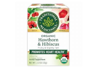 Image: Traditional Medicinals Organic Hawthorn & Hibiscus Herbal Tea Bags (16 Count)