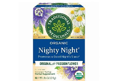 Image: Traditional Medicinals Organic Nighty Night Original with Passionflower Herbal Tea Bags (16 Count)