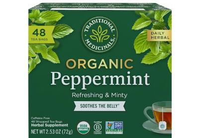 Image: Traditional Medicinals Organic Peppermint Herbal Tea Bags (48 Count)
