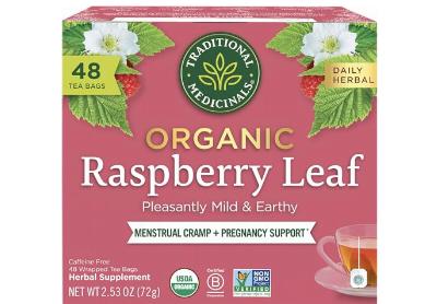 Image: Traditional Medicinals Organic Raspberry Leaf Herbal Tea Bags (48 Count)
