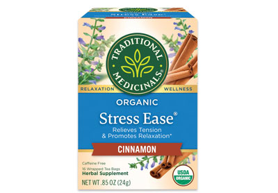 Image: Traditional Medicinals Organic Stress Ease Cinnamon Herbal Tea Bags (16 Count)