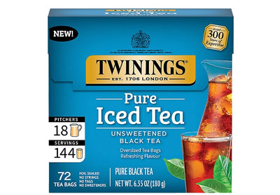 Image: Twinings Pure Iced Tea Unsweetened Black Tea Bags (72 Count)