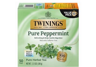 Image: Twinings Pure Peppermint Herbal Tea Bags (50 Count) Image: Twinings Pure Peppermint Herbal Tea Bags (50 Count)