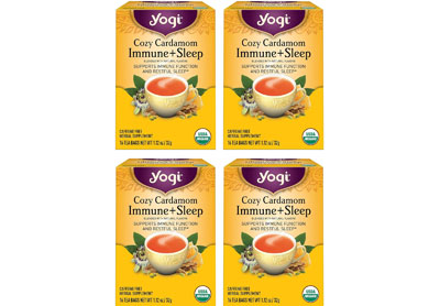 Image: Yogi Tea Cozy Cardamom Immune & Sleep Herbal Tea Bags (16 x 4 Pack)