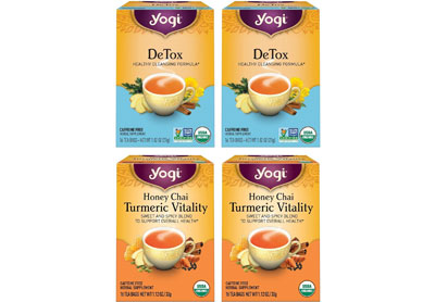 Image: Yogi Tea Detox and Wellness Variety Packs (16 x 4 Pack)