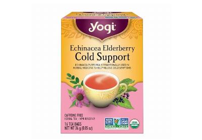 Image: Yogi Tea Echinacea Elderberry Cold Support Herbal Tea Bags (16 Count)
