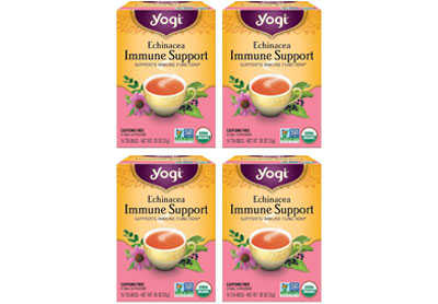 Image: Yogi Tea Echinacea Immune Support Herbal Tea Bags (16 x 4 Pack)