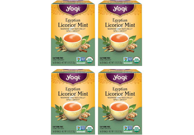 Image: Yogi Tea Egyptian Licorice Mint Herbal Tea Bags (16 x 4 Pack)