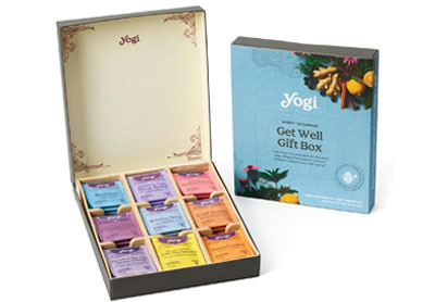 Image: Yogi Tea Get Well Gift Box with Variety Tea Sampler Bags (45 Count)