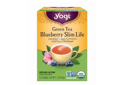 Image: Yogi Tea Green Tea Blueberry Slim Life Herbal Tea Bags (16 Count)