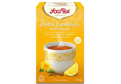 Image: Yogi Tea Organic Detox Dandelion with Lemon Herbal Tea Bags (17 Count)