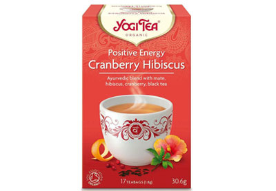 Image: Yogi Tea Organic Positive Energy Cranberry Hibiscus Tea Bags (17 Count)