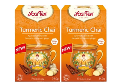 Image: Yogi Tea Organic Turmeric Chai Herbal Tea Bags (17 x 2 Pack)