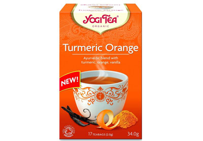 Image: Yogi Tea Organic Turmeric Orange Herbal Tea Bags (17 Count)