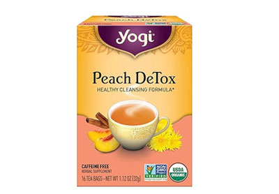 Image: Yogi Tea Peach DeTox Herbal Tea Bags (16 Count)