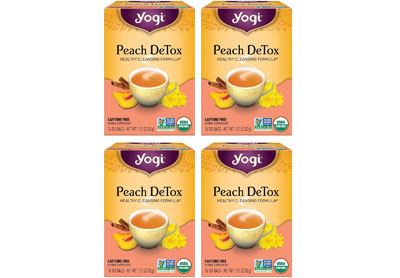 Image: Yogi Tea Peach DeTox Herbal Tea Bags (16 x 4 Pack)