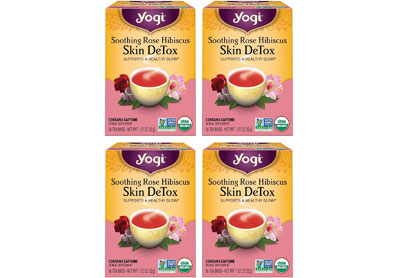 Image: Yogi Tea Soothing Rose Hibiscus Skin DeTox Herbal Tea Bags (16 x 4 Pack)