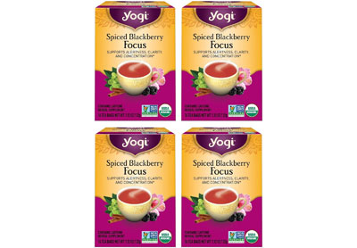 Image: Yogi Tea Spiced Blackberry Focus Herbal Tea Bags (16 x 4 Pack)