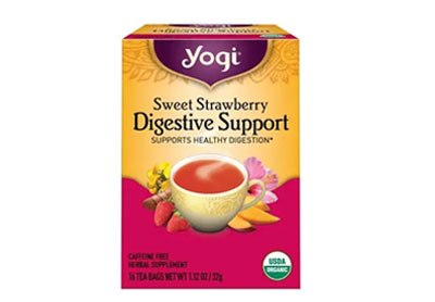 Image: Yogi Tea Sweet Strawberry Digestive Support Herbal Tea Bags (16 Count)