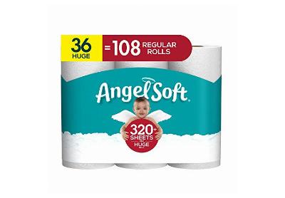 Image: Angel 36 Huge Rolls Soft Toilet Paper (by Angel Soft)