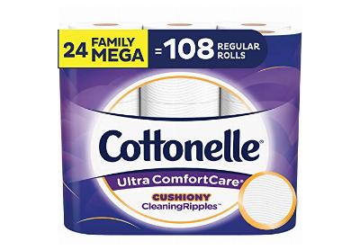 Image: Cottonelle Ultra Comfortcare Soft Toilet Paper With Cushiony Cleaningripples (24 Family Mega Rolls) (by Cottonelle)