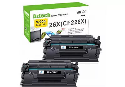 Image: Aztech 26X (CF226X) Replacement Black Toner Cartridge For HP Printer 2-pack