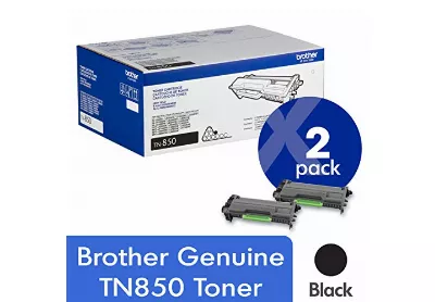 Image: Brother Genuine TN850 Black Toner Cartridge 2-pack