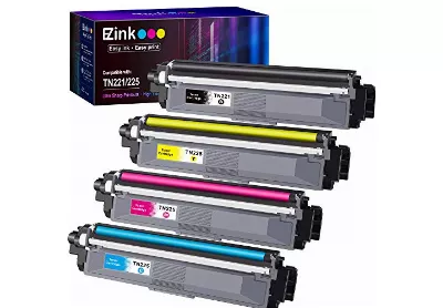 Image: E-Z Ink TN221 (TN225) Replacement Toner Cartridge Set For Brother Color Printer 4-Pack