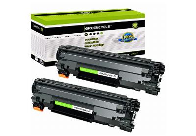 Image: GREENCYCLE 128 (CRG128) Replacement Black Toner Cartridge For Canon Printer 2-pack