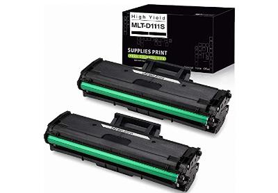 Image: JARBO MLT-D111S Replacement Black Toner Cartridge For Samsung Printer 2-pack