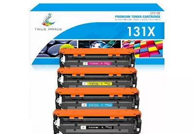 Image: True Image 131X Replacement 4-color Toner Cartridge Set For HP Printer 4-pack