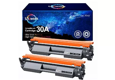Image: Uniwork 30A (CF230A) Replacement Black Toner Cartridge For HP Printer 2-pack