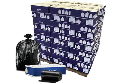 Image: Plasticplace 13 Gallon 1.0 Mil Scent Free Heavy Duty Black Trash Bags (250 x 100 Pack)