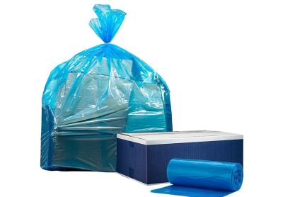 Image: Plasticplace 13 Gallon 1.2 Mil Scent Free Low Density Recycling Blue Trash Bags (250 Count)